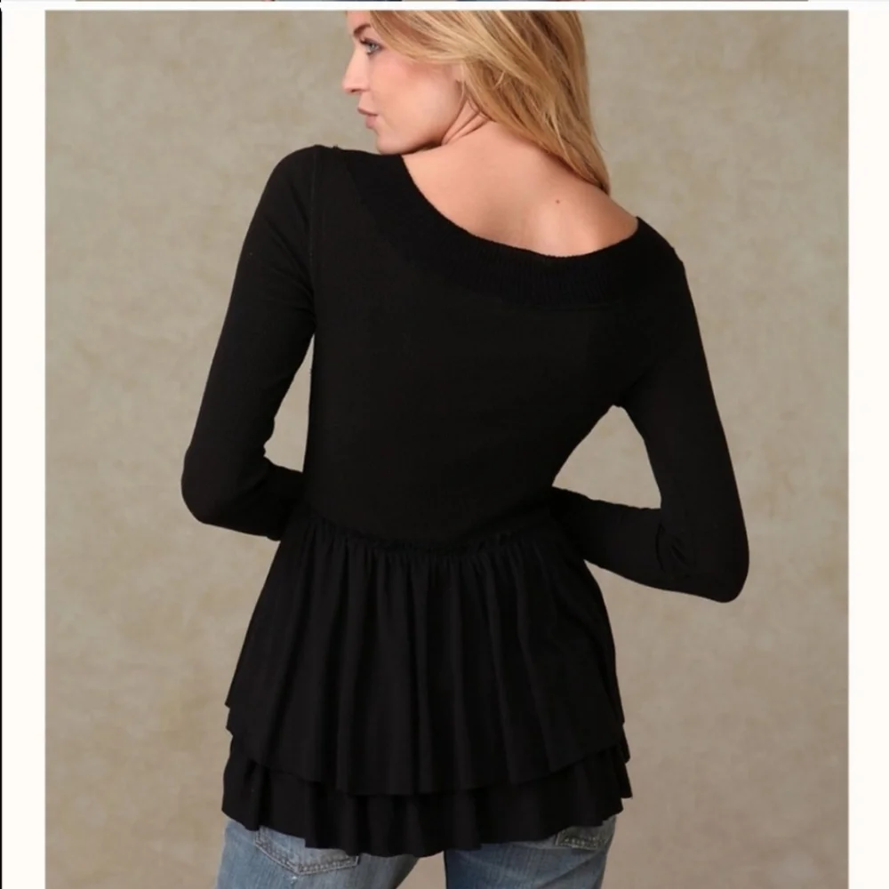 Free People Level Heat Layered Peplum Top